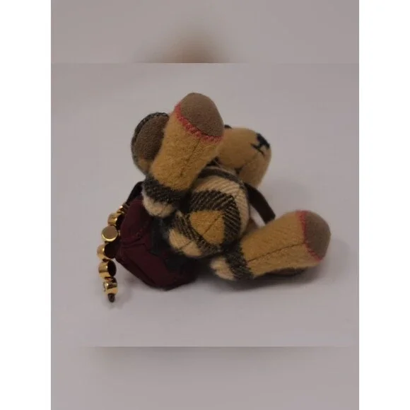 Burberry Bag Charm Thomas the Bear Bag Charm Key Chain Backpack Nova Check - Picture 12 of 12